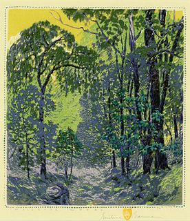Gustave Baumann, Hillside Woods, 1925