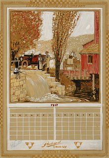 Gustave Baumann, Packard Motor Car Company 1917 Calendar: May/June
