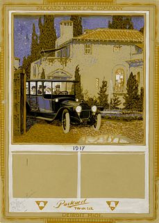Gustave Baumann, Packard Motor Car Company 1917 Calendar: July/August