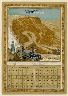 Gustave Baumann, Packard Motor Car Company 1917 Calendar: September/October