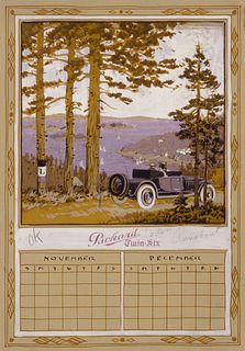 Gustave Baumann, Packard Motor Car Company 1917 Calendar: November/December