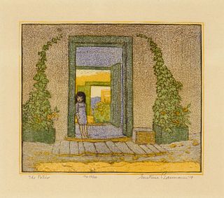 Gustave Baumann, The Patio [Watch at the Gate], 1919