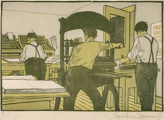 Gustave Baumann, The Print Shop, 1910