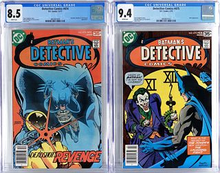 2 DC Comics Detective Comics #474 #475 CGC 8.5 9.4