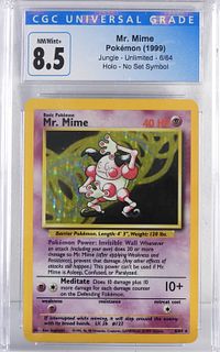 1999 Pokemon Jungle Unl Mr. Mime No Symbol CGC 8.5