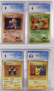 4PC Japanese Pokemon Base Gym Gold CGC Card Group
