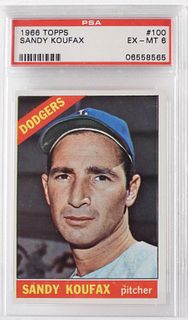1966 Topps Baseball Sandy Koufax #100 PSA 6 Card