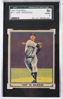 1941 Play Ball Baseball Joe DiMaggio #71 SGC 50 4