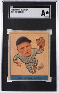 1938 Goudey Heads Up Baseball Joe Vosmik #247 SGC
