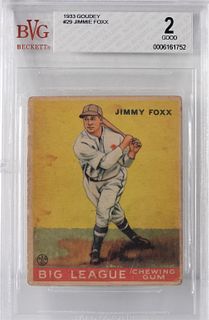 1933 Goudey Baseball Jimmie Foxx #29 Card BVG 2