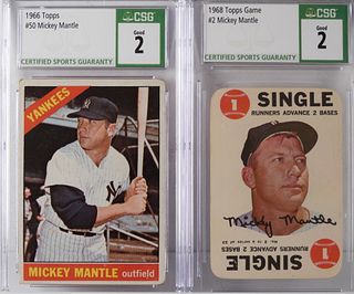 1966-68 Topps Baseball Mickey Mantle CSG Cards