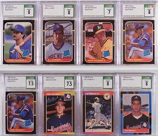 8PC 1987-1989 Donruss Baseball CGC Rookie Group