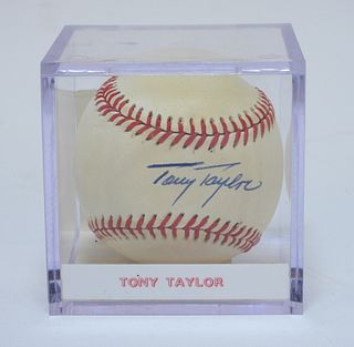 Tony Taylor Autographed Baseball