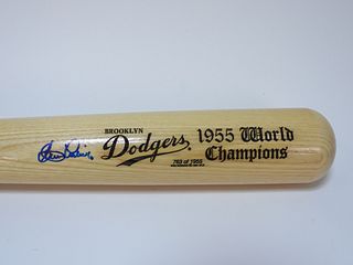 Clem Labine Autographed LE 1955 Dodgers Bat