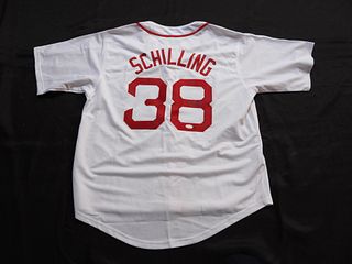 Curt Schilling Autographed Red Sox Jersey JSA Cert