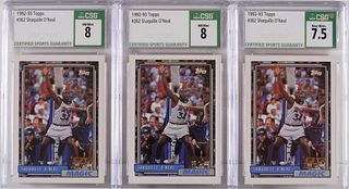 3PC 1993 Topps Basketball Shaquille O'Neil Rookie