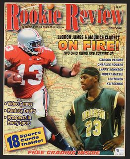 LeBron James Rookie Review Autographed Cover
