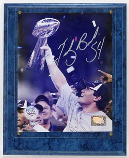 Tedy Bruschi Super Bowl XXXVI Autographed Photo