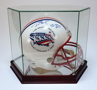 Tom Brady Super Bowl XXXVI Autographed Helmet
