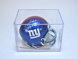 Y.A. Tittle Jr New York Giants Signed Mini Helmet