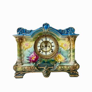 Royal Bonn "La Palma" Porcelain Case Ansonia Clock