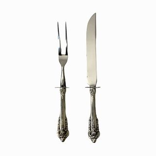 2pc Wallace "Grande Baroque" Sterling Carving Set
