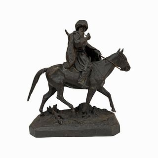 Evgeny Lanceray Russian Cossack On Horse Bronze
