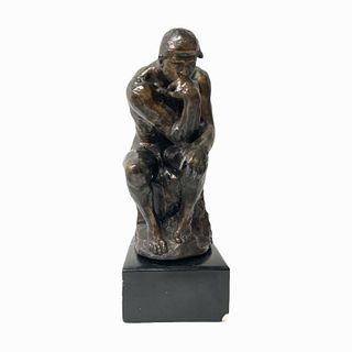 Alva Studios 1981 Bronzed "Thinking Man" Sculpture