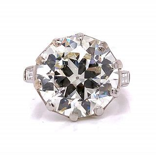 9.56 Ct Art Deco Diamond Engagement Ring