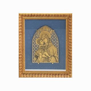 Marco Toso Borella Gold Painted Murano Glass Icon