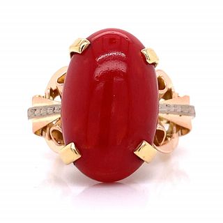 Red Italian Coral Ring