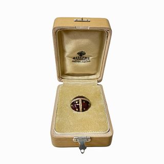 Russian Imperial Diamond 14K Gold Lady Bug Pin