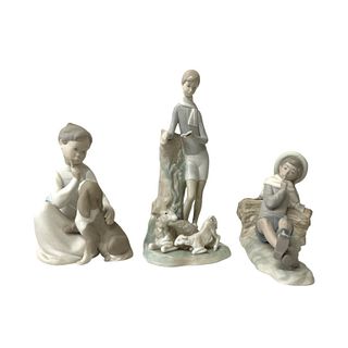 3 Lladro Spain Porcelain Sculptures 4522 4509 4730