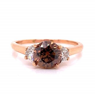Rose Gold Natural Colored Diamond Ring