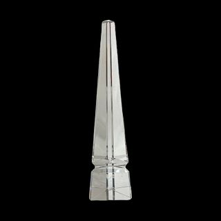 Clear Crystal Obelisk Phallic Desk Sculpture
