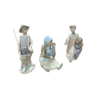 3 Lladro Spain Porcelain Sculptures 4809 4569 4874