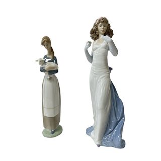 2 Lladro Spanish Porcelain Sculptures 6608 4505