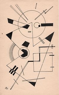 Wassily Kandinsky, Russian, Drawing for point and line to surface, Ink on paper,  K '25