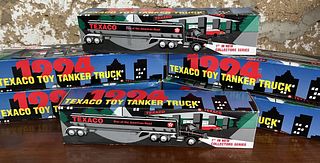 Six Texaco Toy Trucks