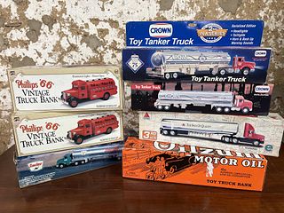 Seven Toy Trucks