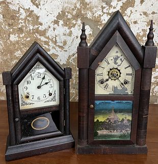 Two Steeple Clocks