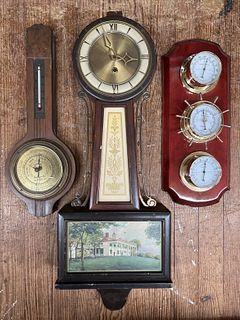 Three Clocks/Barometers