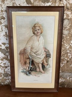 Early Lithograph of a Child