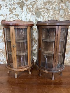 Pair of Small Curio Cabinets