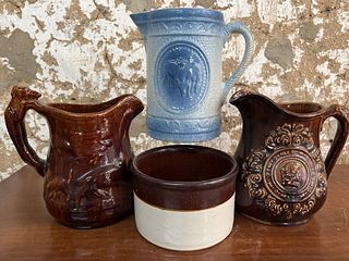 Four Pieces Pottery and Stoneware