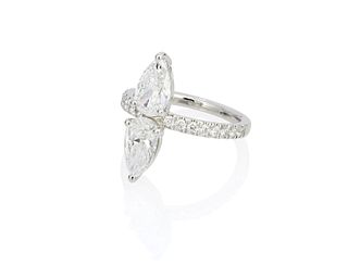 A twin stone diamond ring