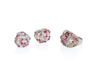 A set of gemstone jewelry