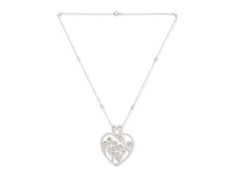 A diamond heart necklace