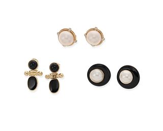 Three pairs of earrings