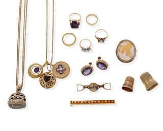 A group of Antique jewelry